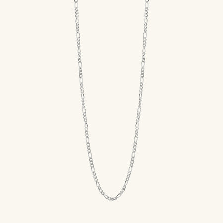 Figaro Chain Necklace Sterling Silver